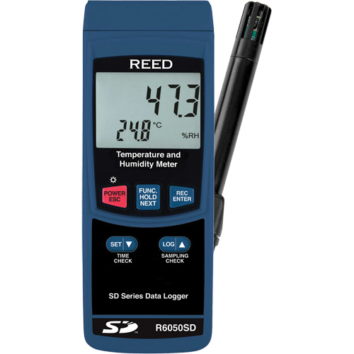 Data Logging Thermo-Hygrometer, 5% - 95% RH, 32° - 122° F ( 0° - 50°C ) Action Paper