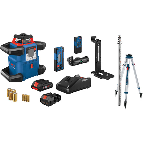 Ensemble laser rotatif horizontal/vertical auto-nivelant connect&eacute; Revolve4000, 4000' (1219,2 m), 635 N.m Action Paper
