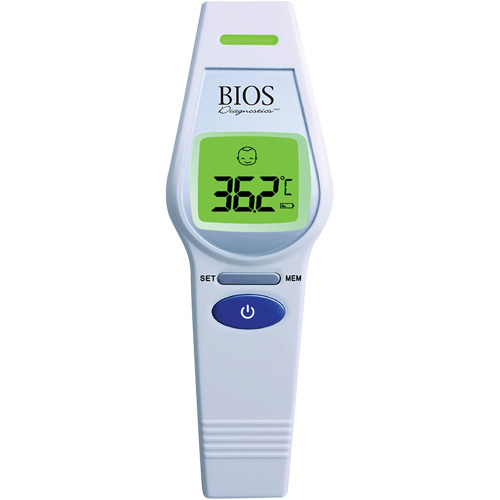 Non-Contact Forehead Thermometer, 0°C - 100.0°C (32.0°F - 212.0°F), Fixed Emmissivity Action Paper