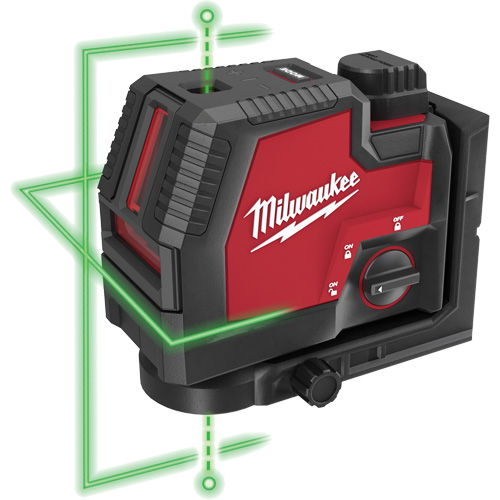Laser vert &agrave; lignes crois&eacute;es et points daplomb rechargeable par USB Redlithium 21 Action Paper