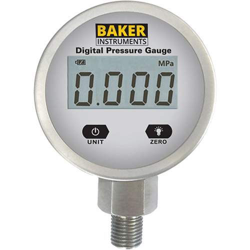 B5000 Series Pressure Gauge, 2-1/2" , 0 - 30 psi/0 - 831 in. w.c./0-206.8 kPa, Bottom Mount, Digital Action Paper