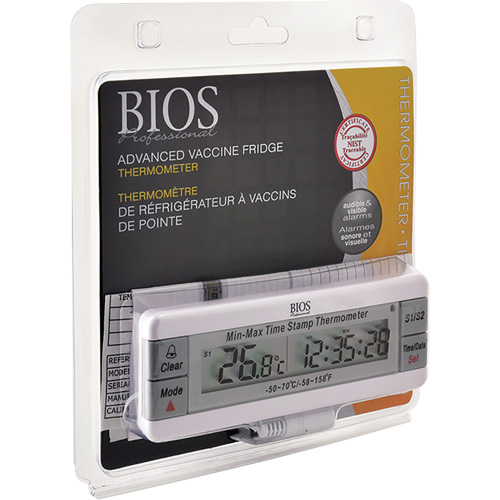 Thermom&egrave;tre pour vaccins, Contact, Num&eacute;rique, -50-70°F (-58-158°C) Action Paper