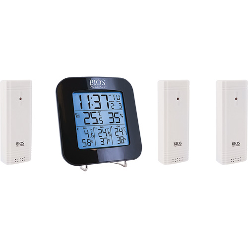 Wireless Weather Station with 3 Sensors, Non-Contact, Digital, 40-158°F (-40-70°C) Action Paper