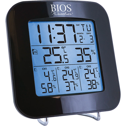 Wireless Weather Station with 3 Sensors, Non-Contact, Digital, 40-158°F (-40-70°C) Action Paper