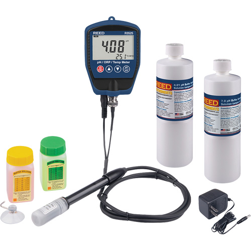 pH/mV Meter with Buffer Solution & Power Adapter Kit Action Paper