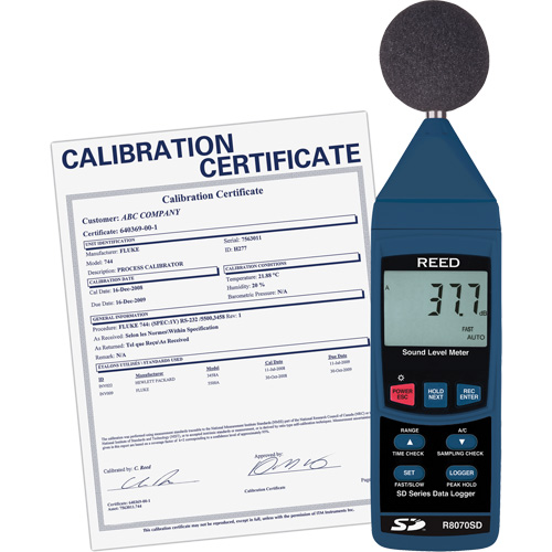 Data Logging Sound Level Meter with ISO Certificate Action Paper