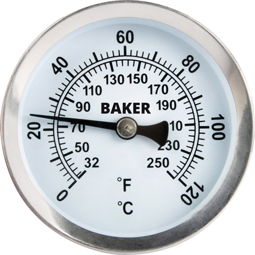 Thermom&egrave;tre de surface tuyau, Sans contact, Analogique, 32-250°F (0-120°C) Action Paper