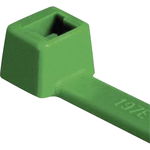 UL Rated PA66 Cable Ties, 4" Long, 18 lbs. Tensile Strength, Green Action Paper