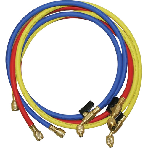 Ball Valve Refrigerant Charging Hoses with 1/4" SAE fittings Action Paper