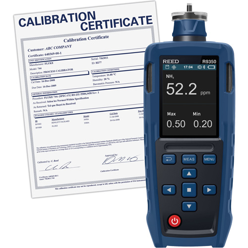 Gas Detector with Traceable Calibration Certificate Action Paper
