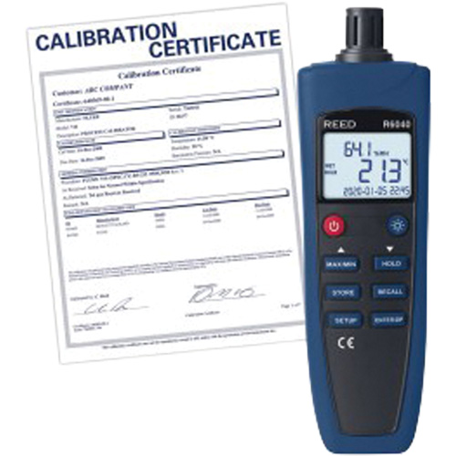 Psychrom&egrave;tre/Thermohygrom&egrave;tre avec certification traçable, 0% - 99,9% HR, -4°- 158° F ( -20° - 70° C ) Action Paper