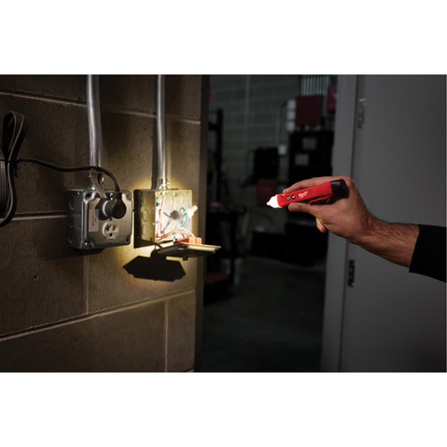 Non-Contact Voltage Detector with LED, 50 V - 1000 V, Display & Sound Alert Action Paper