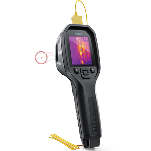 Cam&eacute;ra d'imagerie thermique IR 24:1 avec laser Bullseye et thermocouple de type K, 160 x 120 pixels, -10° - 45°C (14° - 113°F), 70 mK Action Paper