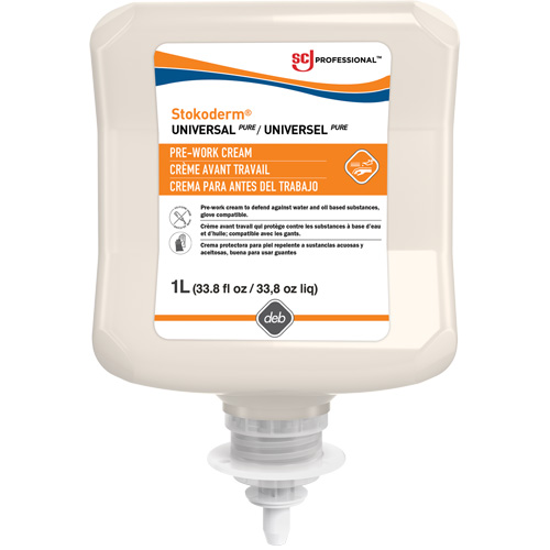 Cr&egrave;me sans silicone &agrave; appliquer avant de travailler Emulsion, Cartouche en plastique, 1000 ml Action Paper
