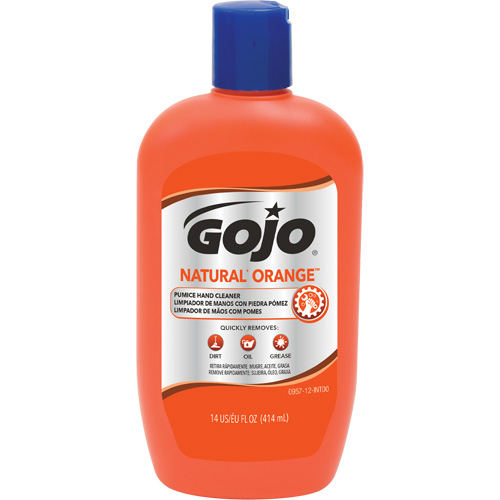 Natural Orange Hand Cleaner, Pumice, 414 ml, Bottle, Citrus/Orange Action Paper