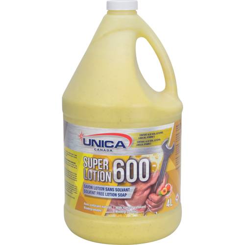 Super 600 Antiseptic Soap, Pumice, 4 L, Bottle, Peach Action Paper