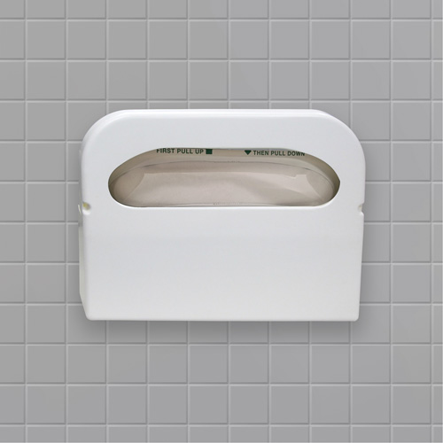 Distributeur de couvre-si&egrave;ges de toilettes pli&eacute;s en deux Health Gards Action Paper