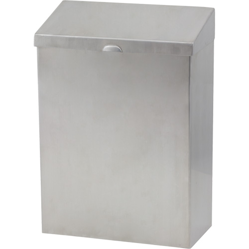 R&eacute;cipient en m&eacute;tal pour les produits menstruels Health Gards Action Paper