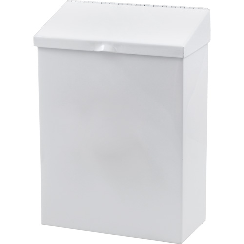 R&eacute;cipient en m&eacute;tal pour les produits menstruels Health Gards Action Paper