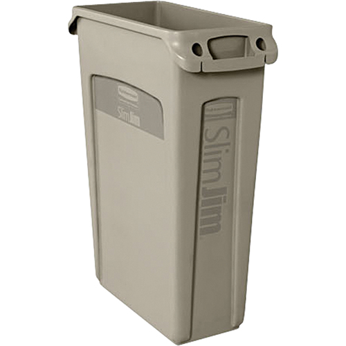 Contenants Slim Jim a/canaux de ventilation, Plastique, 23 gal. US Action Paper