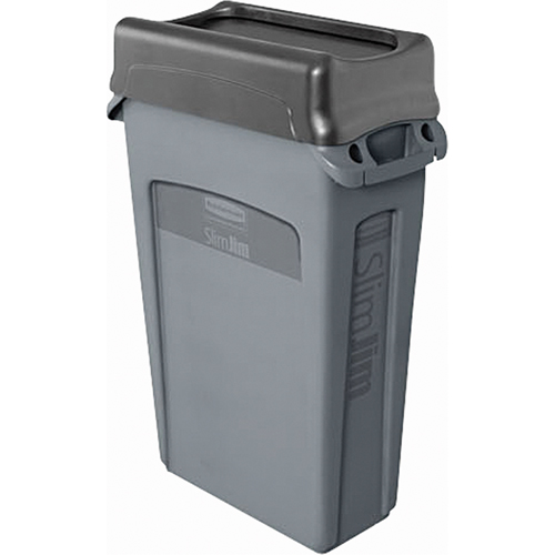 Contenants Slim Jim a/canaux de ventilation, Plastique, 23 gal. US Action Paper