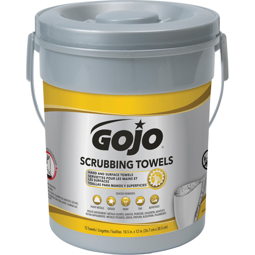 Scrubbing Towels, 72 Wipes, 12" x 10-1/2" Action Paper