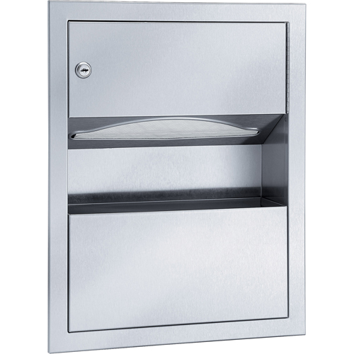 Combinaisons distributeurs d'essuie-mains & poubelle, Manuel, 14" la x 4" p x 28" h Action Paper