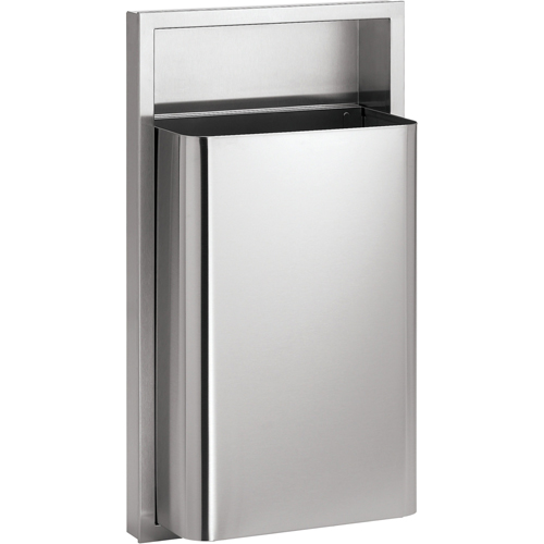Waste Receptacles, Stainless Steel, 12 US gal. Action Paper