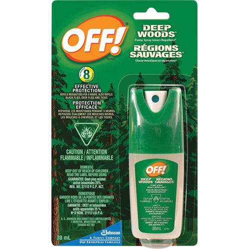 OFF! Deep Woods&reg; Insect Repellent, 25% DEET, Spray, 30 ml Action Paper