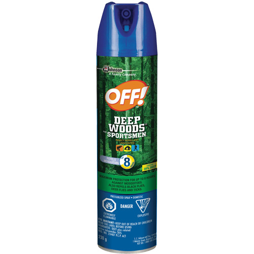 OFF! Deep Woods&reg; Sportsmen Insect Repellent, 30% DEET, Aerosol, 230 g Action Paper