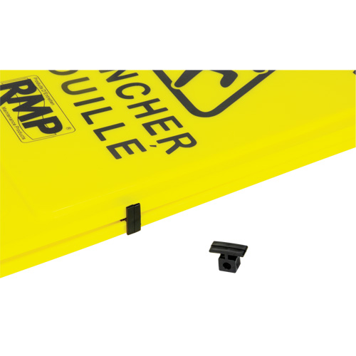 Safety Wet Floor Sign, Bilingual with Pictogram Action Paper