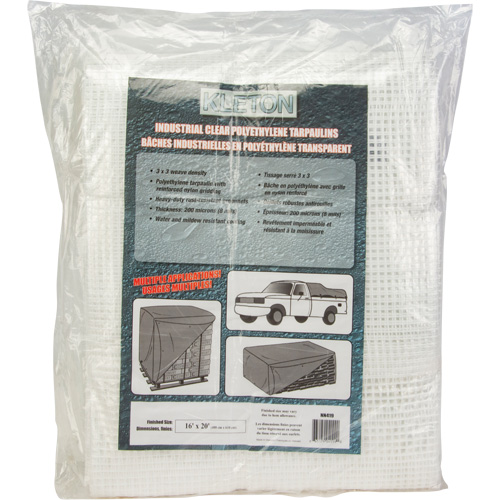 Clear Tarp, 60' x 40' x 8 mils Action Paper