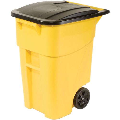 Contenant roulant BRUTE, Bord de rue, Plastique, 50 gal. US Action Paper