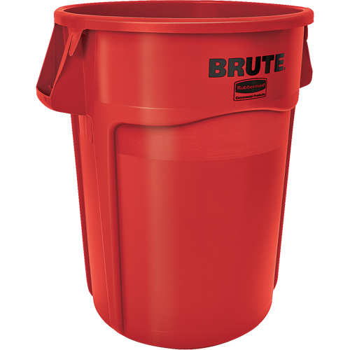 Round Brute&reg; Containers, Polyethylene, 32 US gal. Action Paper