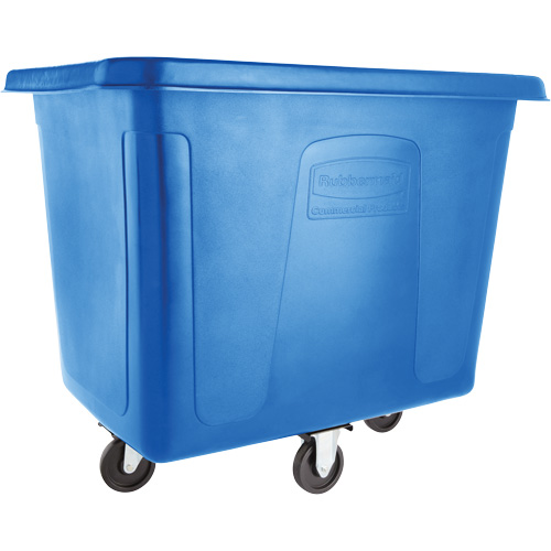 Chariot cubique, Plastique recycl&eacute; noir, 38" lo x 26" la x 28" h, Volume 8 pi³, Capacit&eacute; 300 lb Action Paper
