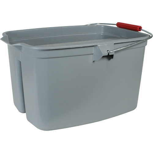 Seau &agrave; double usage, Capacit&eacute; de 5 gal. US (20 pintes), Gris Action Paper