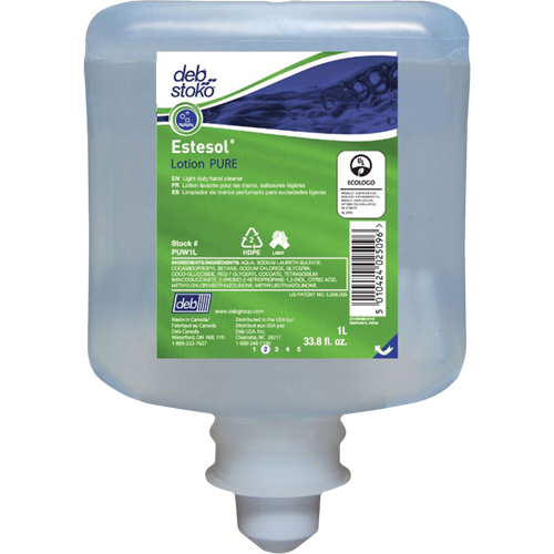 Estesol&reg; Pure Light-Duty Hand Cleaner, Cream, 1 L, Refill, Fresh Scent Action Paper