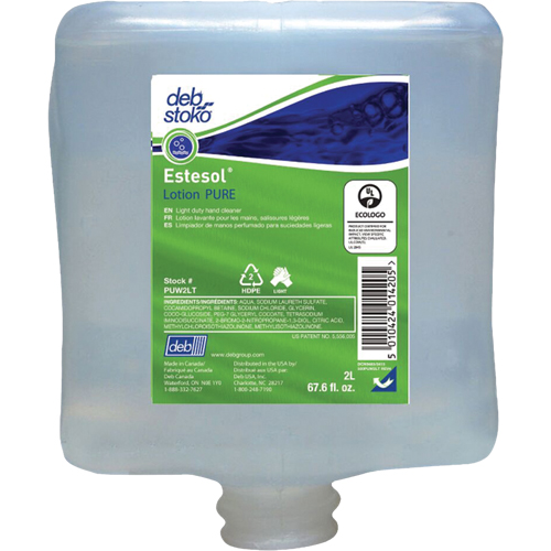 Nettoyant l&eacute;ger et pure pour les mains Estesol, Cr&egrave;me, 2 L, Recharge, Fraîcheur Action Paper