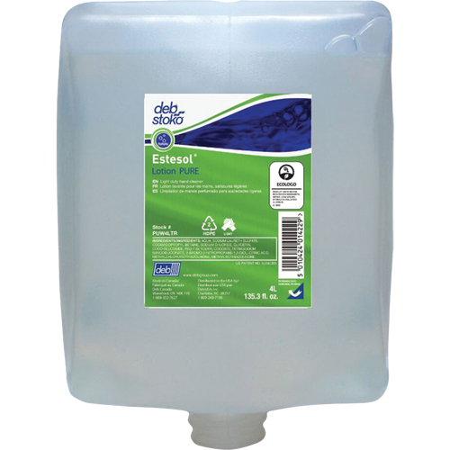 Estesol&reg; PURE Hand, Hair & Body Wash, Cream, 4 L, Refill, Fresh Scent Action Paper
