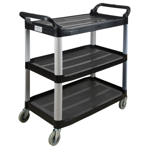 Utility Cart, 3 Tiers, 19-3/4" x 37-1/2" x 40-1/4", 250 lbs. Capacity Action Paper