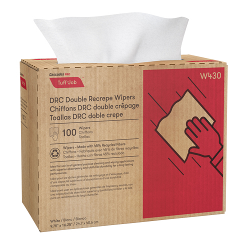 Chiffons Pro Tuff-Job, Tout usage, 9-3/4" lo x 16-1/2" la Action Paper