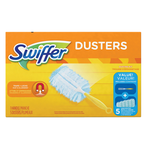 Duster Kit, Slip On Style, Microfibre, 5" L x 3-1/2" W Action Paper