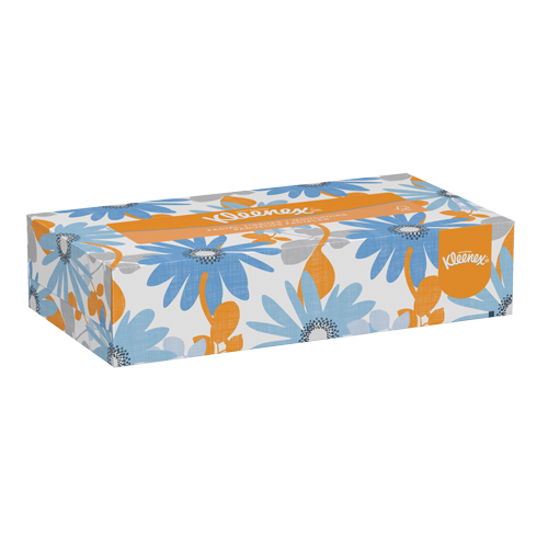 Papier-mouchoir Kleenex, 2 pli, 8" lo x 8-1/2" la, 125 feuilles/boîte Action Paper