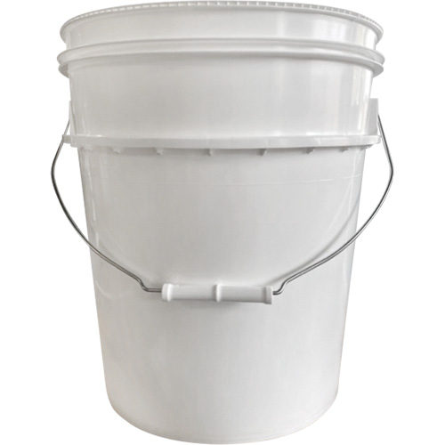 Pail with Lid, Plastic, 5.25 gal. Action Paper