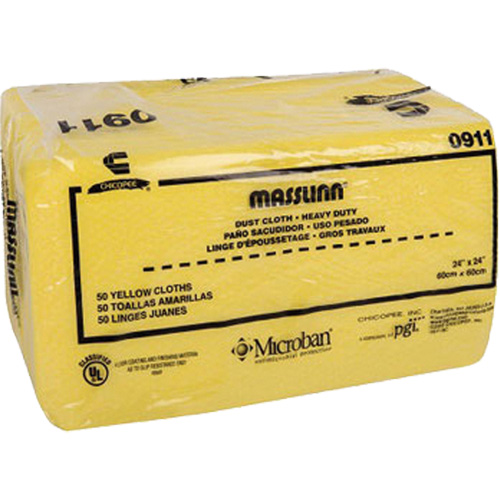 Masslin Heavy-Duty Dust Cloth, Microfibre, Yellow Action Paper