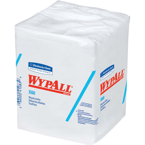 X60 Hygienic Washcloths, All-Purpose, 12-1/2" L x 10" W Action Paper