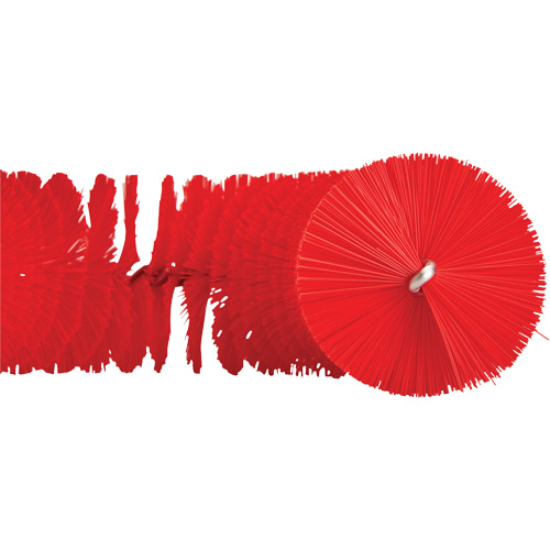 Hooked Brush, Medium/Stiff Bristles, 15-1/2" Long, Red Action Paper