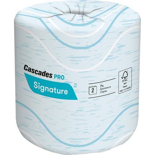 Papier hygi&eacute;nique Pro Signature, 2 Pli, 400 Feuilles/Rouleu, Longueur 133', Blanc Action Paper