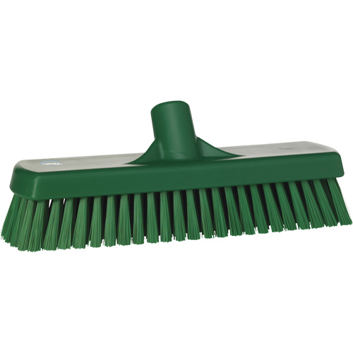 Deck & Wall Scrub Brush, Stiff Bristles, 12", Polyester, Green Action Paper