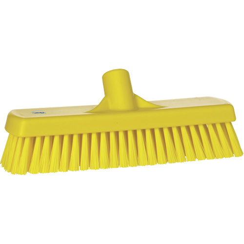 Brosse &agrave; r&eacute;curer pour planchers et murs, Crins Ferme, 12", Polyester, Jaune Action Paper